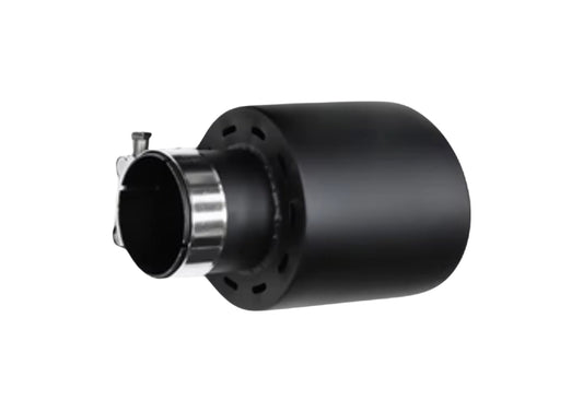 Ponteira Chanf. Inox Preta Saída 4″ x 2½″ — 200mm | Premium com Saída Esportiva