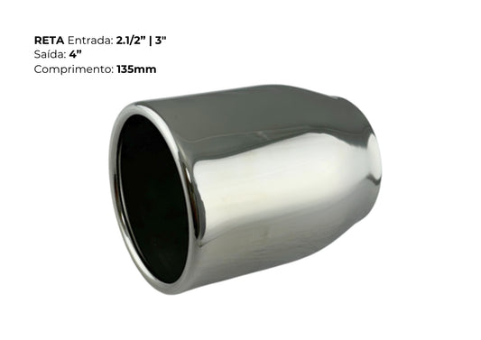 Ponteira Reta Saída 4"