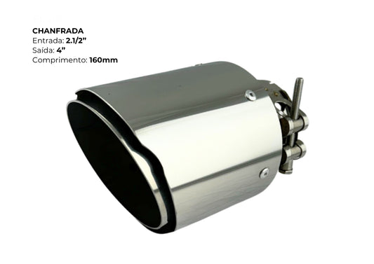 Ponteira Chanfrada Inox 304 com Abraçadeira