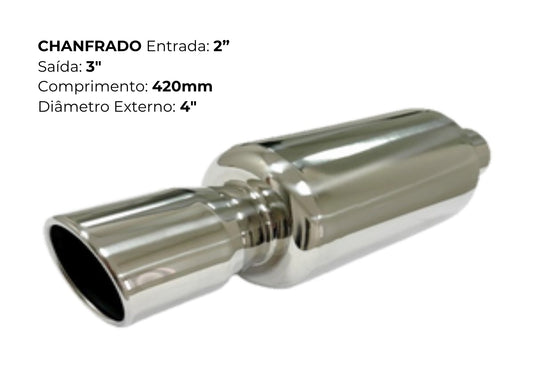 Ponteira Chanfrada Inox 304 com Corpo Alongado