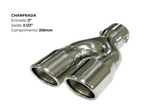 Ponteira Dupla Chanfrada Inox 304